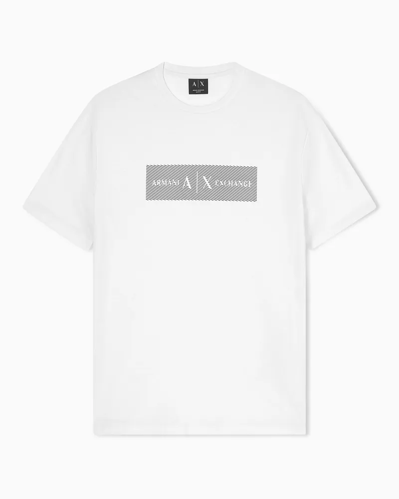 Armani Exchange Slim fit T-shirt in cotone Bianco