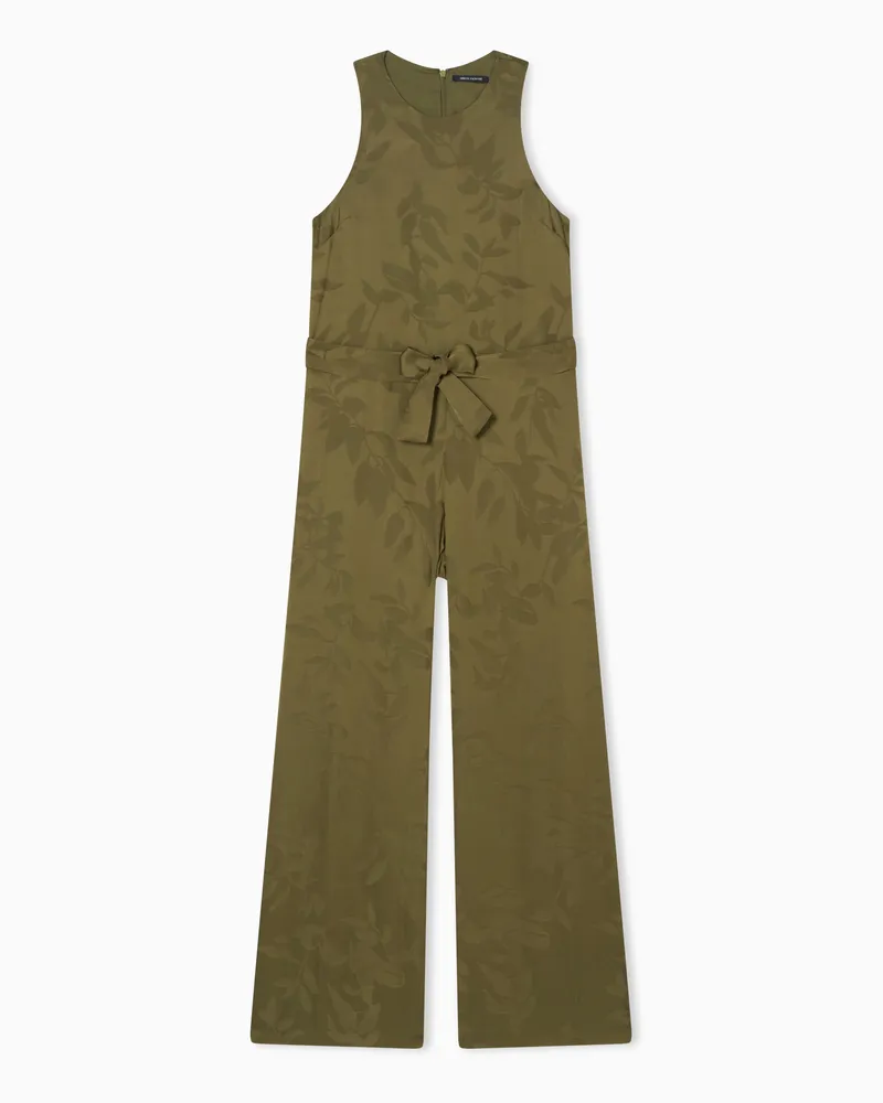 Armani Exchange Tuta in Jacquard con Cintura Verde