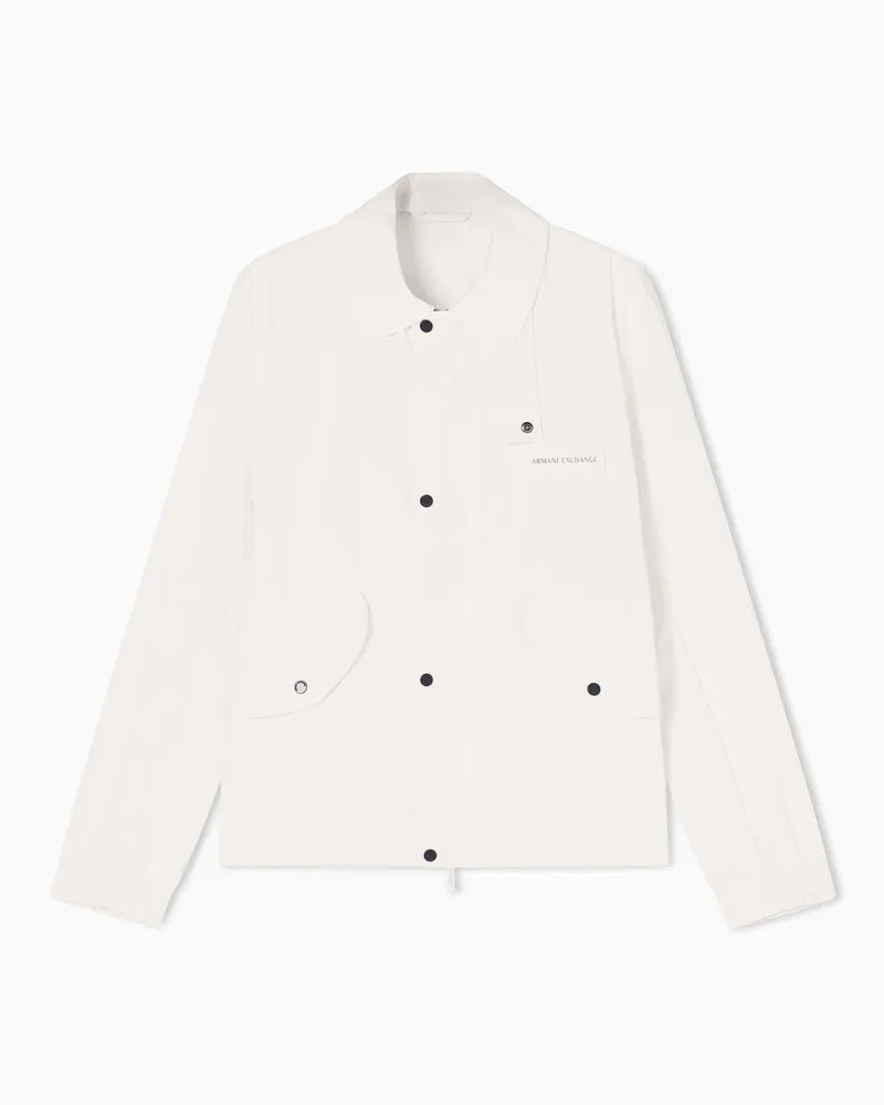 Armani Exchange Blouson Ultraleggero in Nylon Bianco