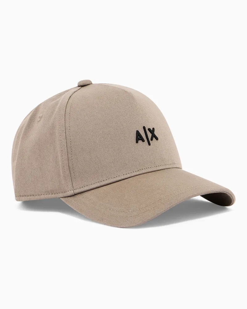 Armani Exchange Cappello in Twill di Cotone Beige