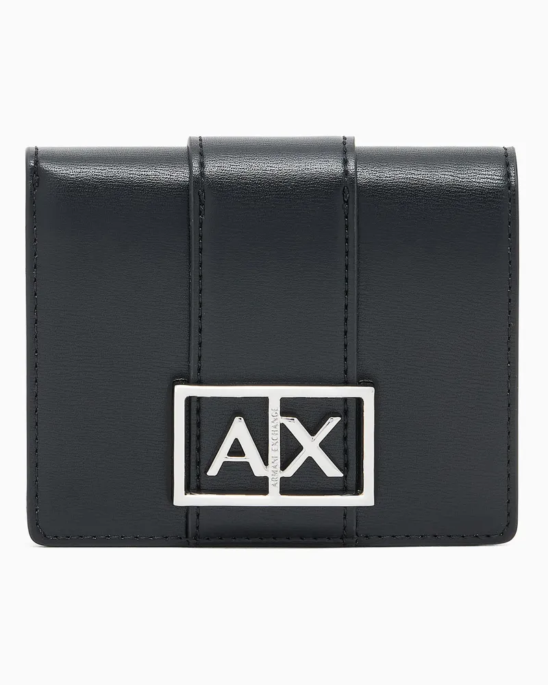 Armani Exchange Portafoglio piccolo con logo ASV Nero