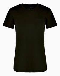 Armani Exchange OFFICIAL STORE T-shirt Regular Fit Con Stampa Mini Signature In Cotone Asv Nero