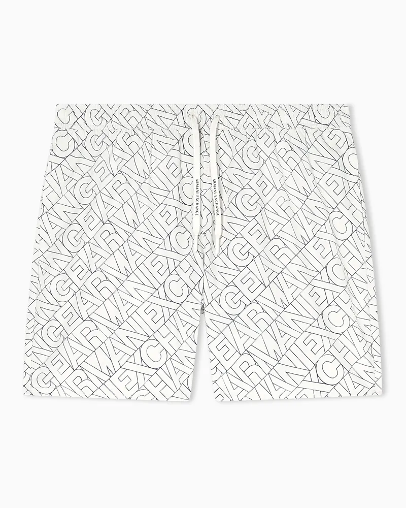 Armani Exchange Boxer da mare Bianco