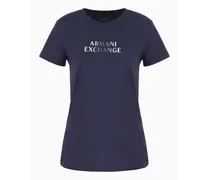 Armani Exchange OFFICIAL STORE T-shirt Regular Fit In Cotone Organico Asv Blu