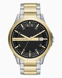 Armani Exchange OFFICIAL STORE Orologio A Tre Lancette In Acciaio Inossidabile Bicolore Con Datario Multicolor