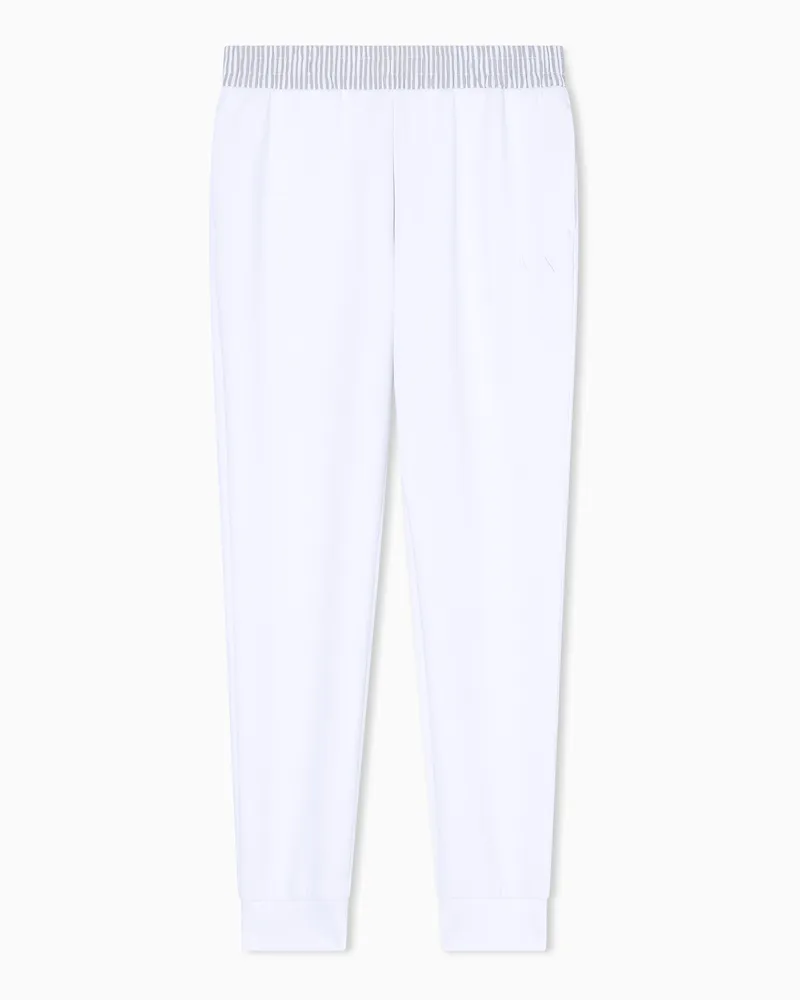 Armani Exchange Pantaloni jogger con inserti a contrasto Bianco