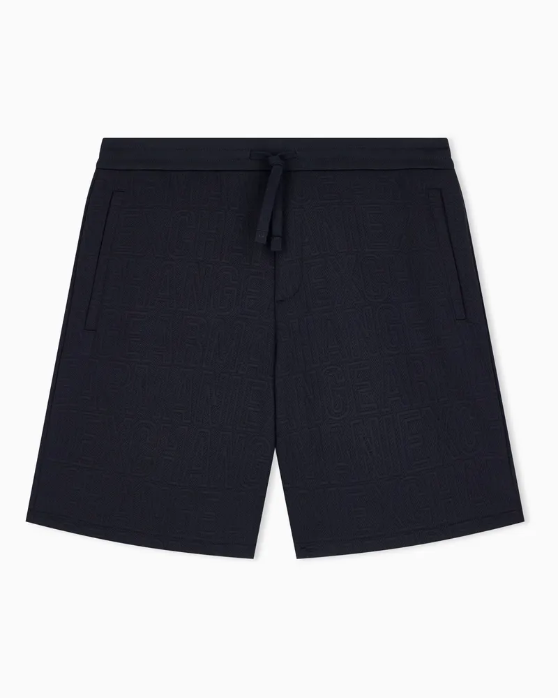Armani Exchange Shorts in jersey jacquard elasticizzato Nero
