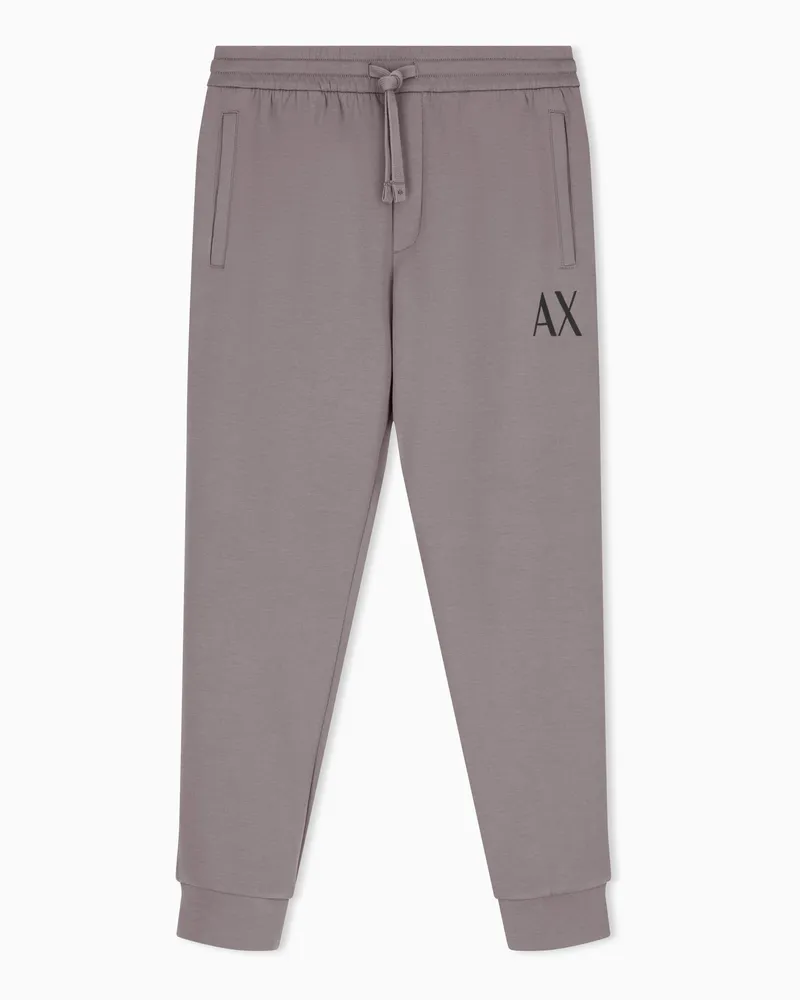 Armani Exchange Pantaloni regular fit in jersey di cotone stretch Marrone