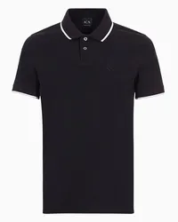 Armani Exchange OFFICIAL STORE Polo In Cotone Con Dettagli A Contrasto Nero