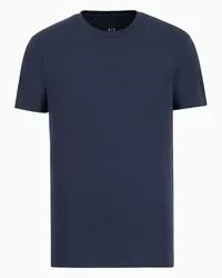 Armani Exchange OFFICIAL STORE T-shirt Regular Fit In Cotone Pima Blu