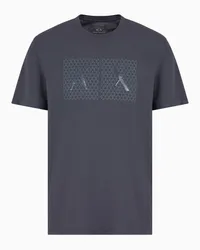 Armani Exchange OFFICIAL STORE T-shirt Slim Fit In Jersey Con Logo Blu