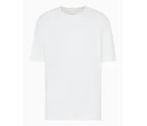 Armani Exchange OFFICIAL STORE T-shirt Regular Fit In Tessuto Jacquard Bianco
