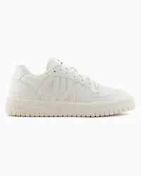 Armani Exchange OFFICIAL STORE Sneakers In Tessuto Spalmato Bianco