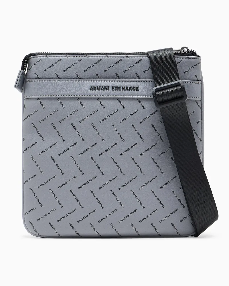 Armani Exchange Borsa crossbody in tessuto tecnico Grigio