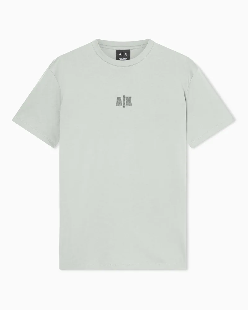 Armani Exchange Regular fit T-shirt in cotone Verde