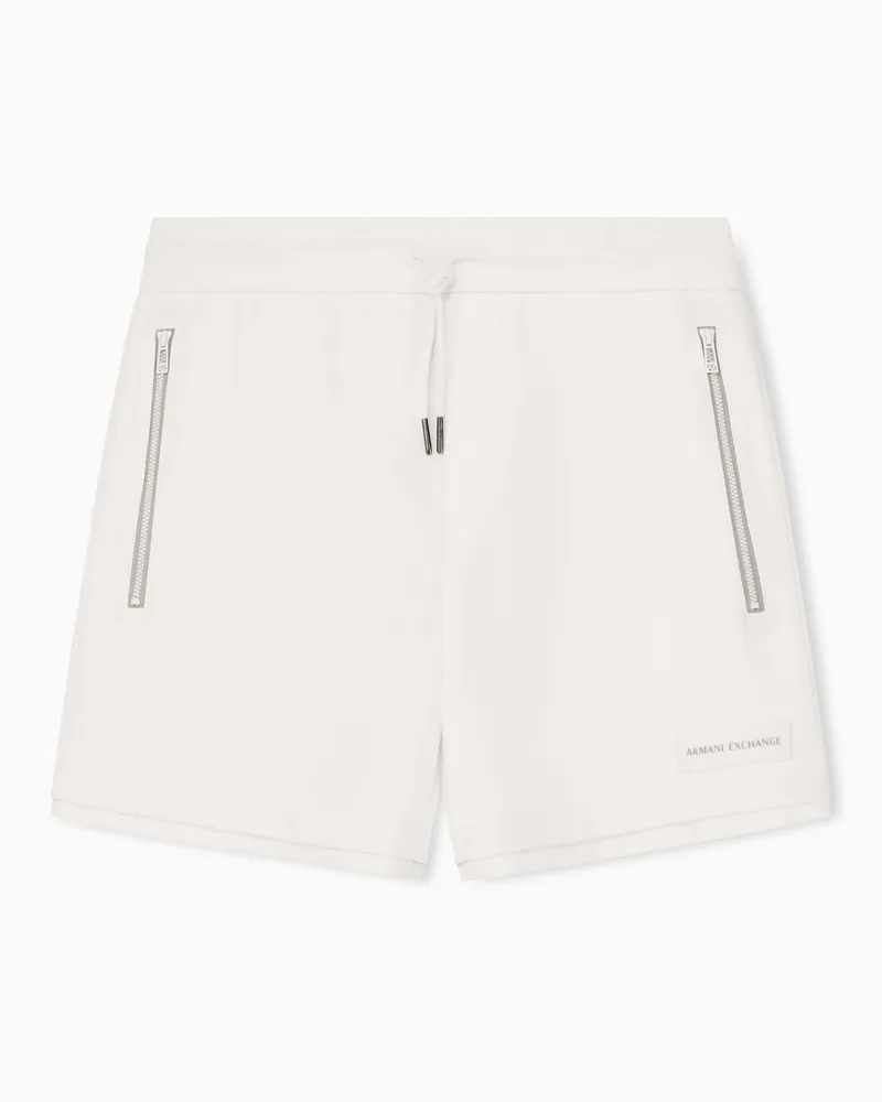 Armani Exchange Shorts con coulisse e zip Bianco