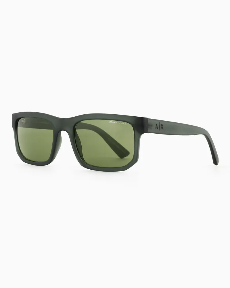 Armani Exchange Occhiali da sole uomo forma squadrata Verde