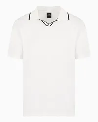 Armani Exchange OFFICIAL STORE Polo Con Profili Del Collo A Contrasto In Cotone Asv Bianco