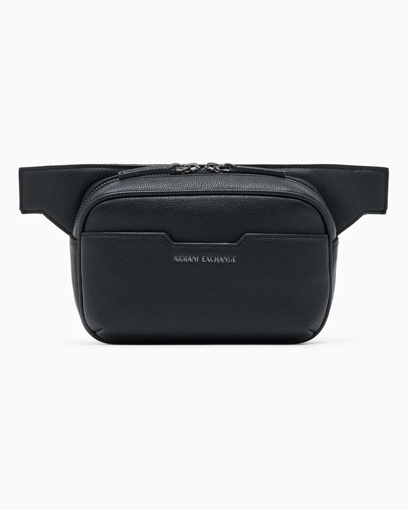 Armani Exchange Marsupio con scomparto a zip e tracolla regolabile Nero