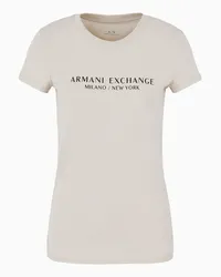 Armani Exchange OFFICIAL STORE T-shirt Slim Fit Con Logo Beige