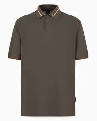 Armani Exchange OFFICIAL STORE Polo Regular Fit In Cotone Organico Con Dettaglio A Contrasto Asv Verde