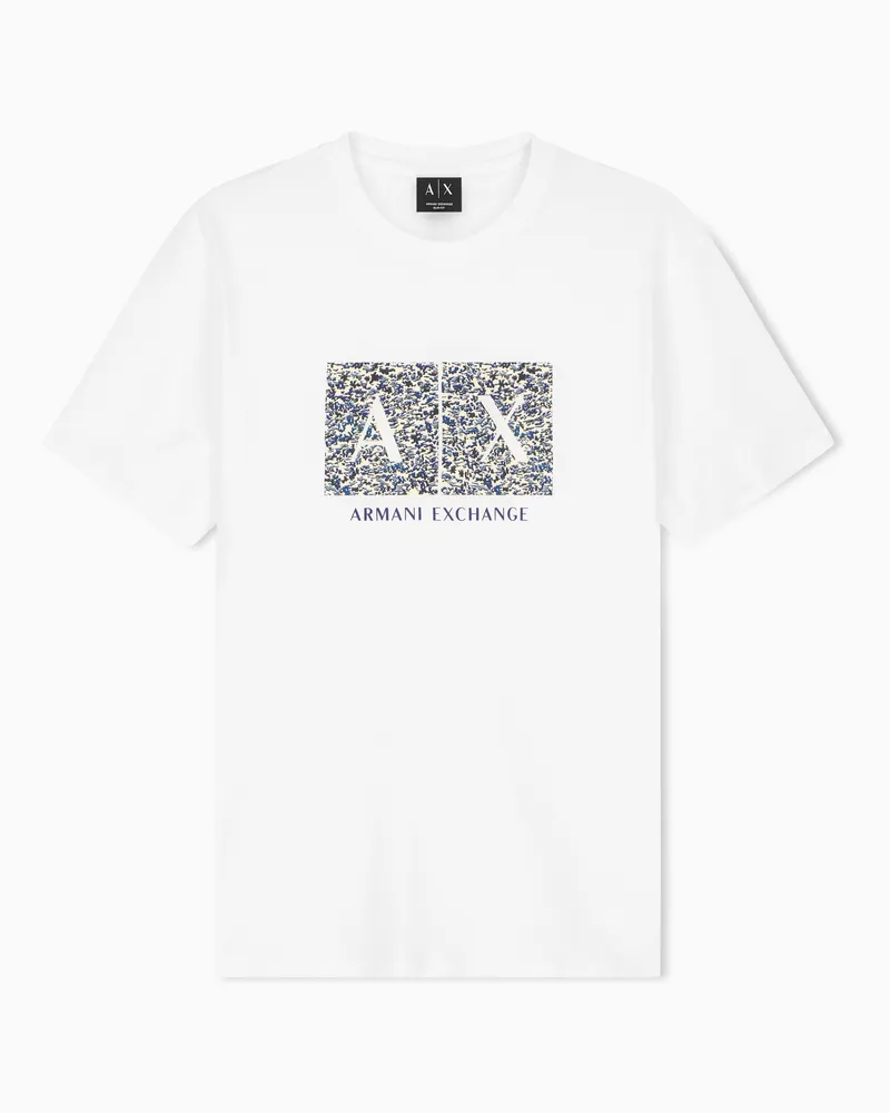 Armani Exchange T-shirt slim fit in jersey di cotone Bianco