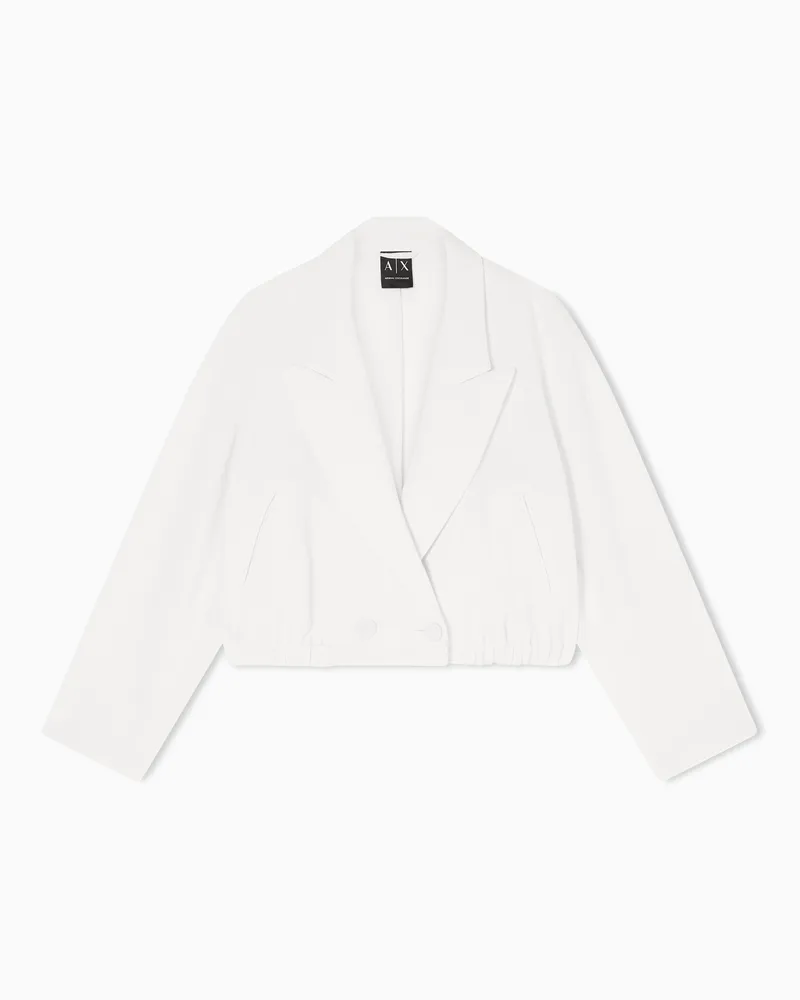 Armani Exchange Giacca in tessuto dobby Bianco