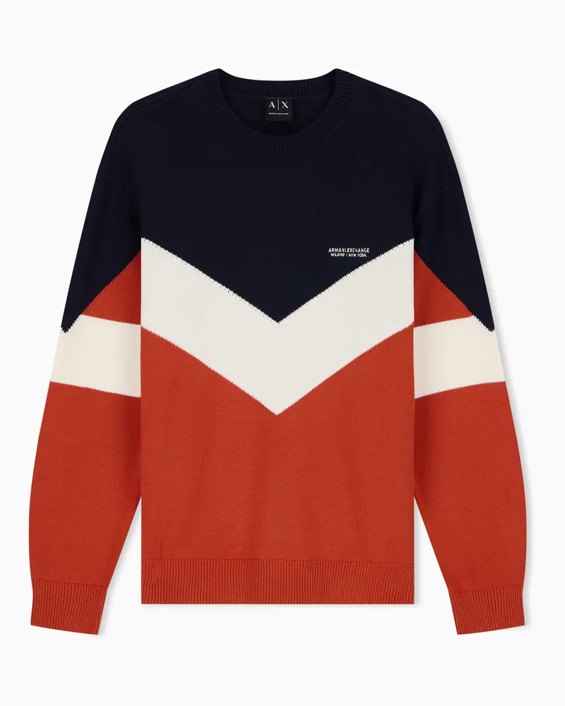 Armani Exchange Pullover vestibilità regular in cotone Fantasia