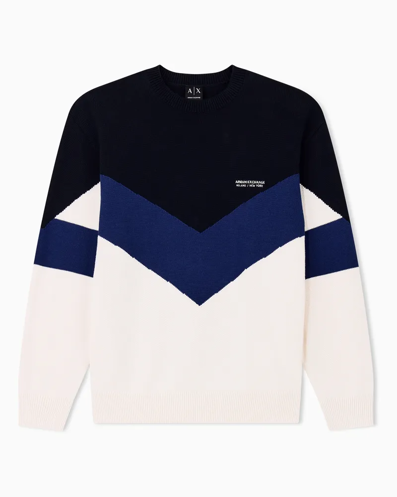 Armani Exchange Pullover vestibilità regular in cotone Fantasia