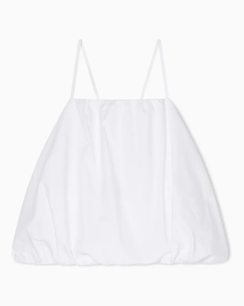 Armani Exchange Top  in twill di cotone Bianco