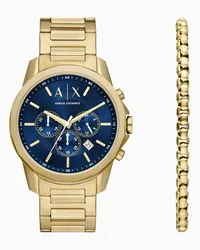 Armani Exchange OFFICIAL STORE Set Orologio E Bracciale Con Cronografo In Acciaio Inossidabile Tonalità Oro Oro