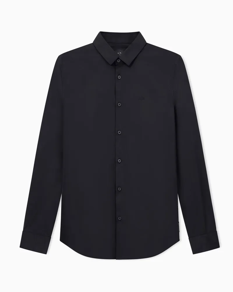 Armani Exchange Camicia popeline stretch con fit slim Nero