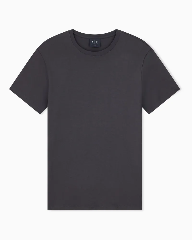 Armani Exchange T-shirt Essential vestibilità slim jersey cotone pima Marrone