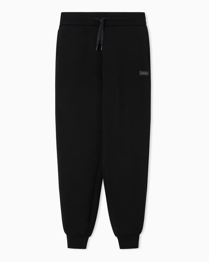 Armani Exchange Pantaloni in tessuto scuba di viscosa Nero