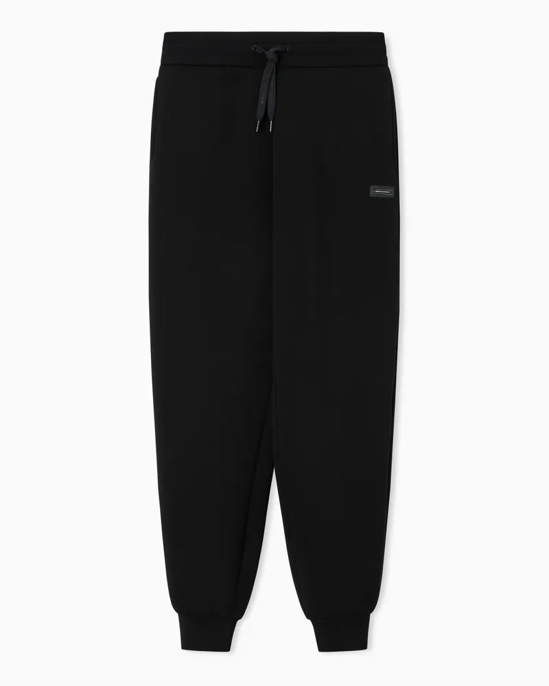 Armani Exchange Pantaloni in tessuto scuba di viscosa Nero