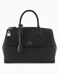 Armani Exchange OFFICIAL STORE Borsa A Mano Bauletto Grande Con Lucchetto E Dettagli In Metallo Asv Nero