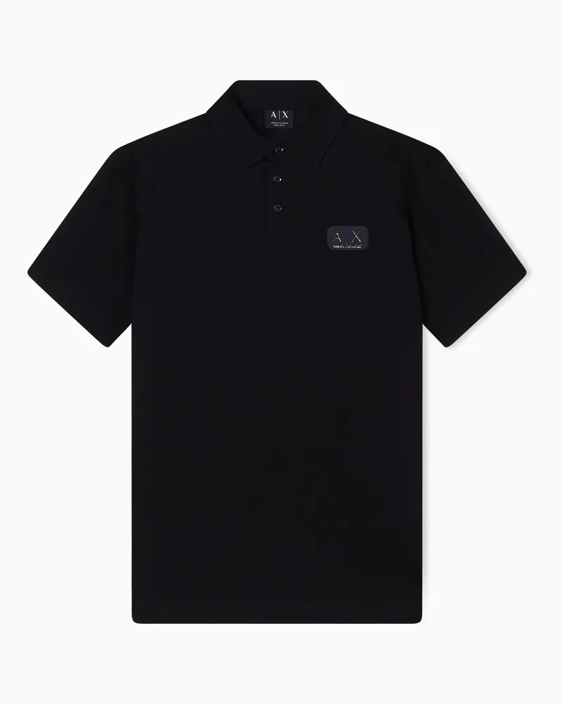 Armani Exchange Polo in cotone Nero