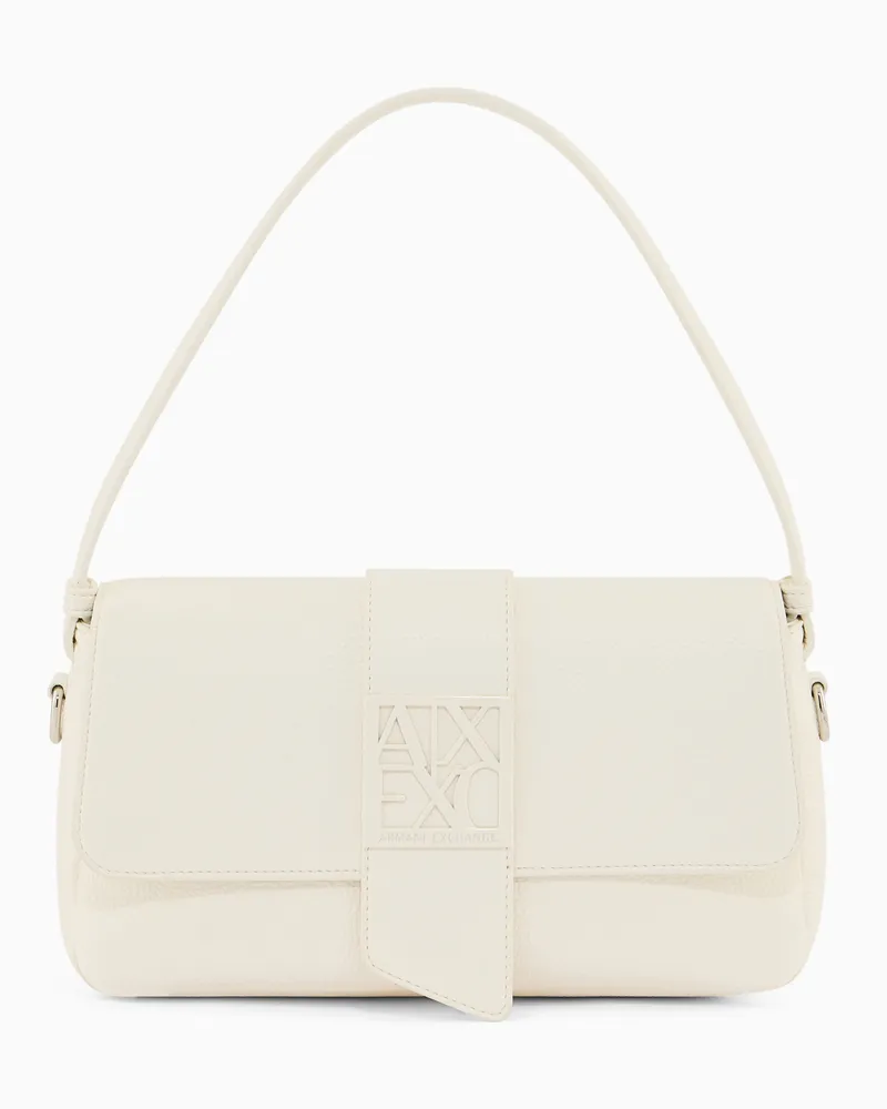 Armani Exchange Borsa a Spalla Tinta Unita Bianco