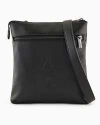 Armani Exchange OFFICIAL STORE Crossbody Bag Piatta Con Logo Impresso A Tono Nero