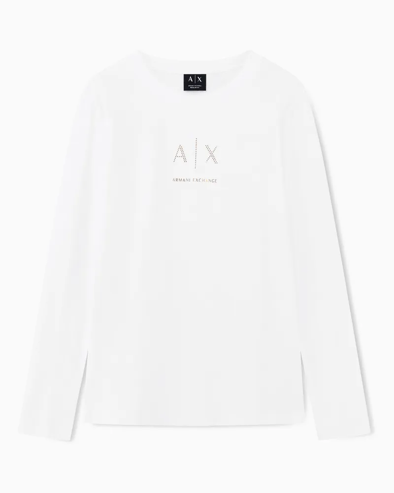 Armani Exchange T-shirt vestibilità regolare in jersey cotone organico Bianco