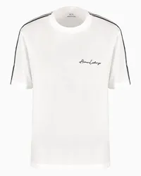 Armani Exchange OFFICIAL STORE T-shirt Girocollo Logo Signature Bianco