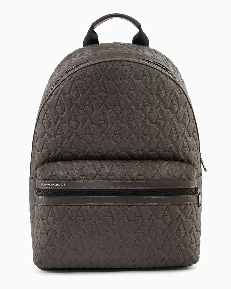 Armani Exchange Zaino  in Tessuto Tecnico Liscio Marrone