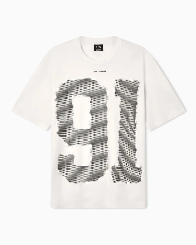 Armani Exchange Regular fit T-shirt in cotone Bianco