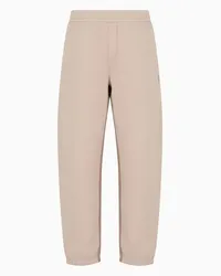 Armani Exchange OFFICIAL STORE Pantaloni Jogger In Cotone Stretch Con Banda A Contrasto Beige