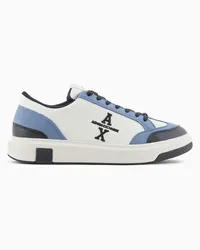 Armani Exchange OFFICIAL STORE Sneakers Con Dettagli A Contrasto E Logo Laterale Azzurro