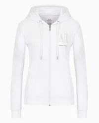 Armani Exchange OFFICIAL STORE Felpa Con Cappuccio Bianco