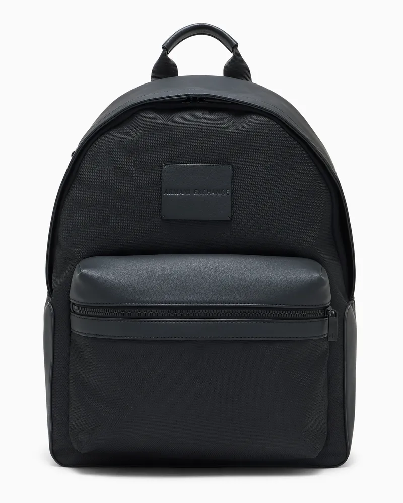 Armani Exchange Zaino James in tessuto tecnico con spallacci regolabili Nero