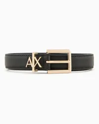 Armani Exchange OFFICIAL STORE Cintura Sottile Con Piccolo Logo Nero