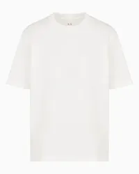 Armani Exchange OFFICIAL STORE T-shirt Regular Fit In Cotone A Coste Asv Bianco