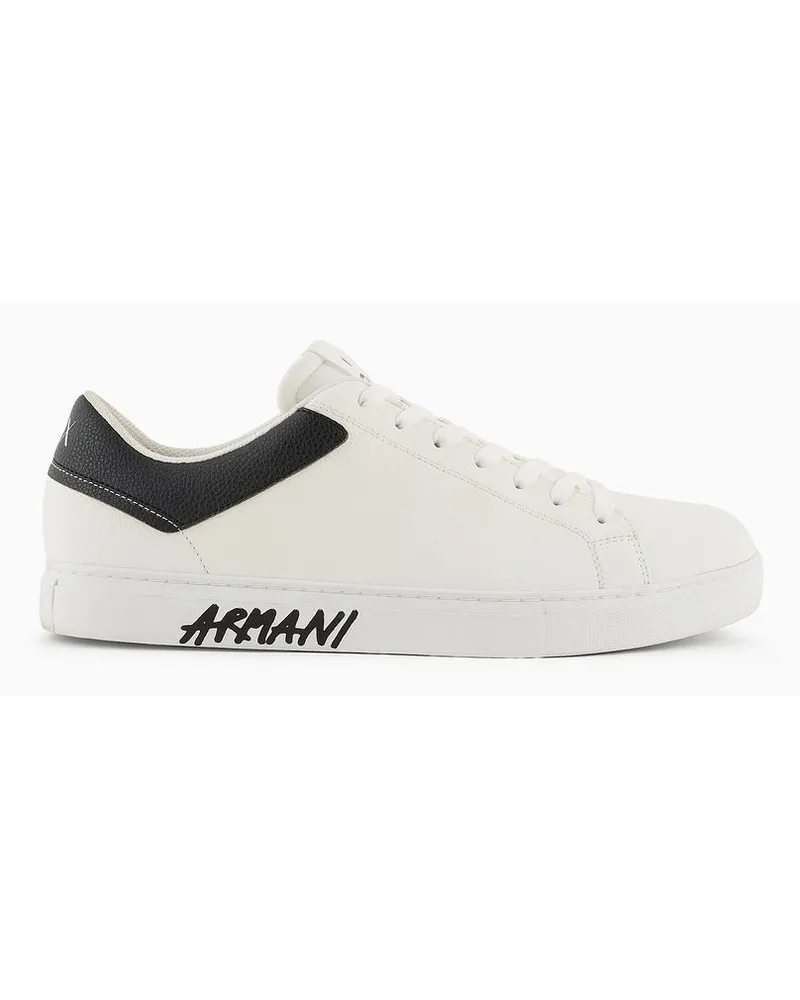 Armani Exchange OFFICIAL STORE Sneakers In Action Leather E Tessuto Scuba Bianco